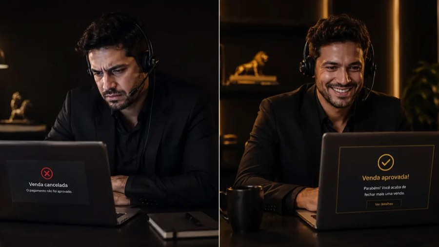 Antes e depois: o closer que trava na objeção e vê a venda cancelada, e o que fecha a venda